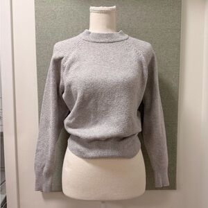BP. Cropped Crewneck Sweater – Grey – XXS